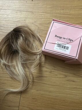 Emmor Bangs in Clips Clip-In Bangs - Blonde Ombre human hair